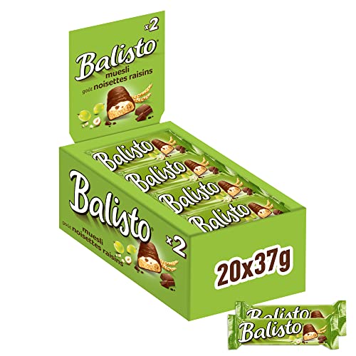 Balisto Schokoriegel | Müsli-Mix, grün | 20 Riegel in einer Box (20 x 37 g) von Balisto