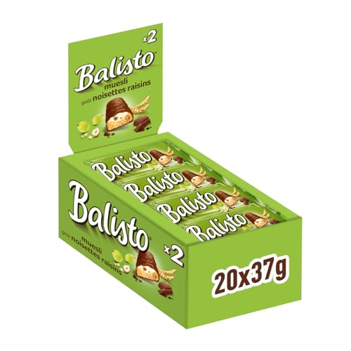 Balisto Schokoriegel | Müsli-Mix, grün | 20 Riegel in einer Box (20 x 37 g) von Balisto