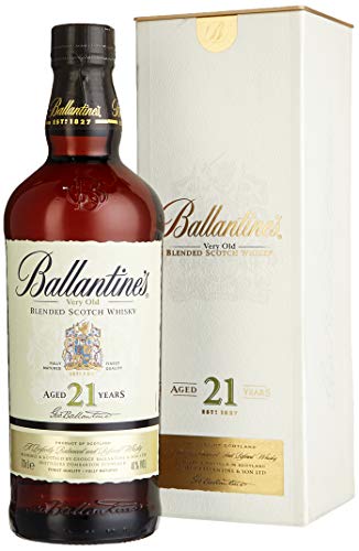 Ballantine's 21 Blended Scotch Whisky – 21 Jahre alter reichhaltiger Blend mit würzigen Aromen – Wunderbar abgestimmte Rauchnoten und Fruchtnuancen – 1 x 0,7 l von Ballantine's
