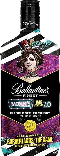 Ballantine's Finest x Borderlands, Moxxis Bar 2.0 Blended Scotch Whisky Edition, 700ml, 40% Vol., Sammlerstück für Videospiel- & Whiskey-Liebhabe von Ballantine's