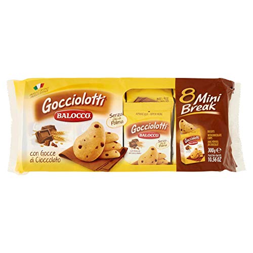 3x Balocco Gocciolotti kekse mit Schokolade Tropfen 8 snacks 300g biscuits von Balocco