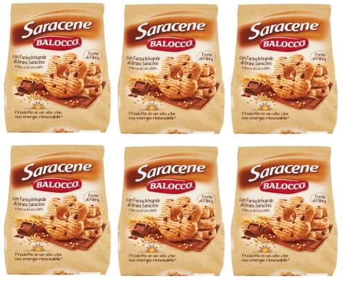6x Balocco Saracene Biscotti con grano saraceno e gocce di cioccolato Kekse mit Buchweizen und Schokoladenstückchen biscuits cookies 100% Italienische Kekse 700g 6x Balocco Saracene Biscotti con grano saraceno e gocce di cioccolato Kekse mit Buchweizen und Schokoladenstückchen biscuits cookies 100% Italienische Kekse 700g von Balocco