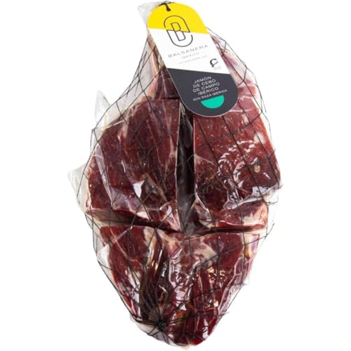 Balsanera Ibérico - 50% Iberischer Schinken Ohne Knochen | Ungefähres Gewicht von 4 Kg | Reifung von 24 bis 30 Monaten | Vakuumverpackt in 4 Stück + vakuumverpackte Knochen von Balsanera Ibérico