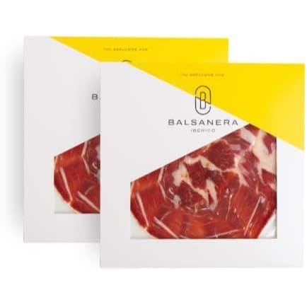 Balsanera Ibérico - 50% Serrano Ibérico Schinken | Kiste mit 2 Umschlägen x 80 gr | Handgeschnitten | Vakuumverpackt | Reifezeit 32-40 Monaten von Balsanera Ibérico