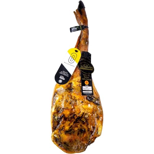 Balsanera Ibérico - Spanische 100% Serrano Ibérico Schinkenkeule G.U. Los Pedroches | 5-5,5 kg Gewicht | Reifezeit von 20 bis 30 Monaten von Balsanera Ibérico