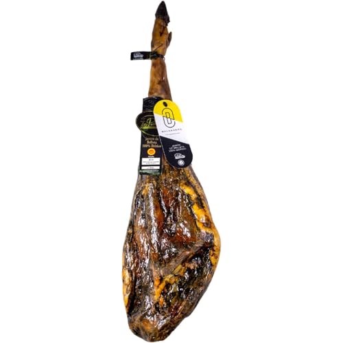 Balsanera Ibérico - Spanischer 100% Serrano Ibérico Schinken G.U. Los Pedroches | Prämiert mit 'Encina de Oro' und 'Great Taste Award' | 6,5-7 kg Gewicht | Reifezeit von 32 bis 40 Monaten von Balsanera Ibérico