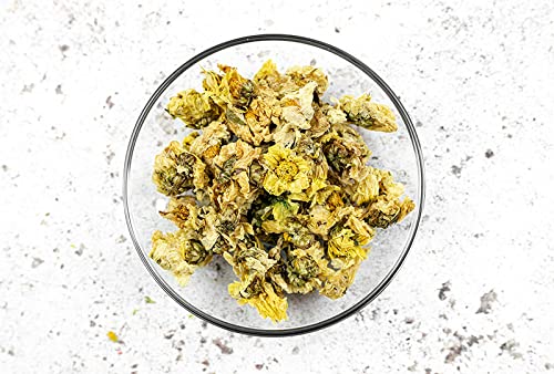 50g Bio Chinesischer Getrockneter Honig Chrysantheme zum Aufbrühen von Tee Huang Shan (Gelber Berg) Chrysanthem Kräutertee erfrischender und süßer Duft von Balsara's