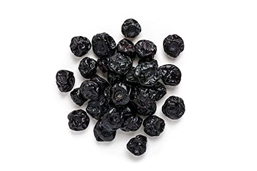 Bio- und glutenfreie getrocknete Heidelbeeren, süß und prall zum Backen von Kuchen, gesunder Snacking, Frühstücksbelag, Dessert-Belag (50 g) von Balsara's