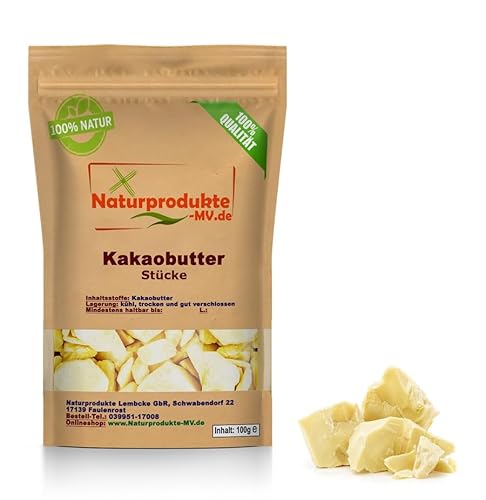 Kakaobutter Stücke (100g) Kakao Butter Stücken Nibs Lebensmittelqualität Theobroma cacao von BalticNatura
