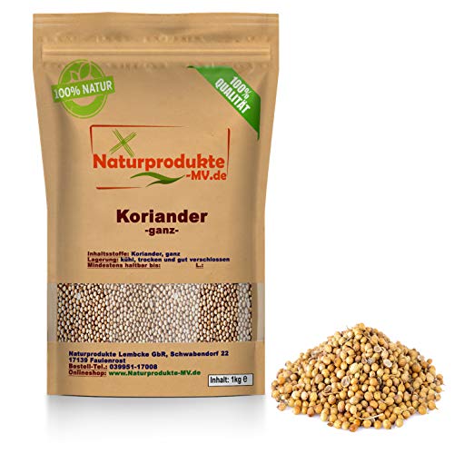 Koriander Saat ganz (1 kg) Coriander Samen 1A Spitzenqualität von BalticNatura