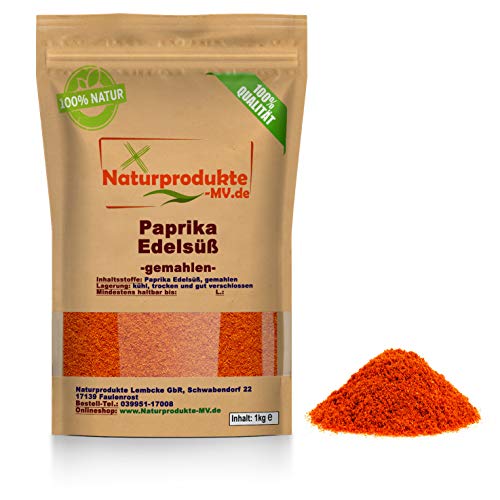 Paprika Edelsüß gemahlen (1Kg) Paprika Edelsüss gemahlen Paprikapulver 1A Spitzenqualität von BalticNatura