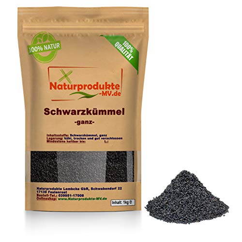 Schwarzkümmel Samen ganz Premium (1Kg) Schwarzkümmelsamen ganz Premium 1A Spitzenqualität von BalticNatura