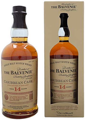 Balvenie Carribean Cask Single Malt Scotch Whisky 14 Jahre Single Malt Whisky (1 x 700 ml) von THE BALVENIE