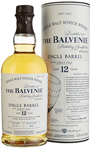 The Balvenie Single Barrel 12 Jahre Single Malt Scotch Whisky mit Geschenkverpackung, 70cl von Balvenie
