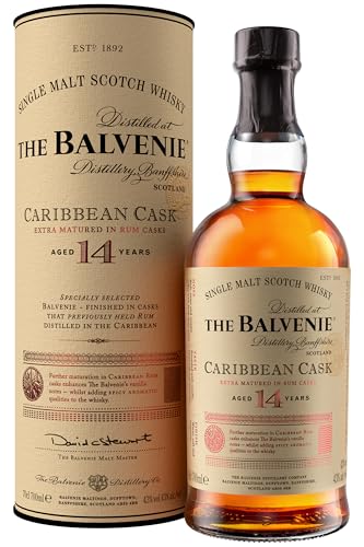 The Balvenie Caribbean Cask 14 Jahre Single Malt Scotch Whisky mit Geschenkverpackung, 70cl von THE BALVENIE