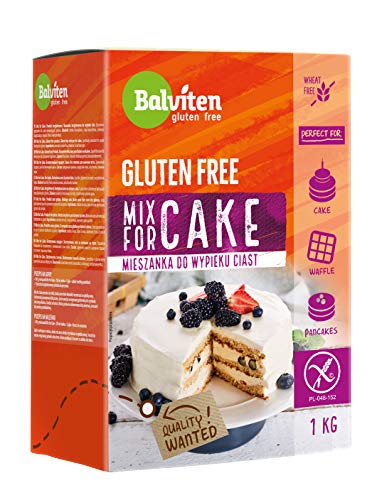 BALVITEN Glutenfreie Kuchenmischung, 1000g, Zertifiziert, Perfekt zum Backen von Kuchen, Waffeln, Pfannkuchen von Balviten gluten - free