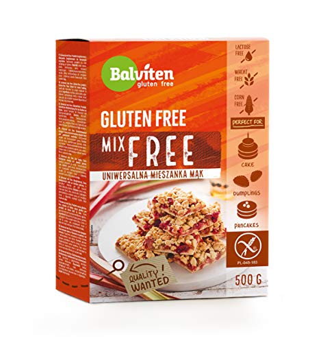 BALVITEN Glutenfreie Universalmischung für Brot, 500g, zertifiziert, zum Backen von Kuchen, Knödeln, Pfannkuchen BALVITEN Glutenfreie Universalmischung für Brot, 500g, zertifiziert, zum Backen von Kuchen, Knödeln, Pfannkuchen von Balviten gluten - free