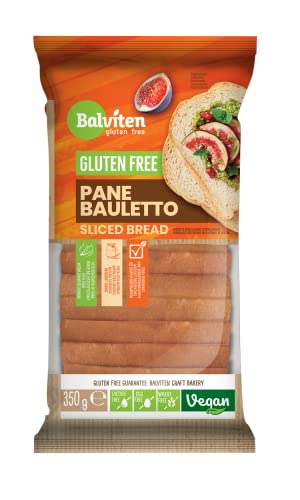 BALVITEN Glutenfreies Pane Bauletto Brot, 350 g, Geschnitten, Zertifiziert, Vegan, Ohne Eier, Laktose, Natursauerteig, Hoher Ballaststoffgehalt von Balviten gluten - free
