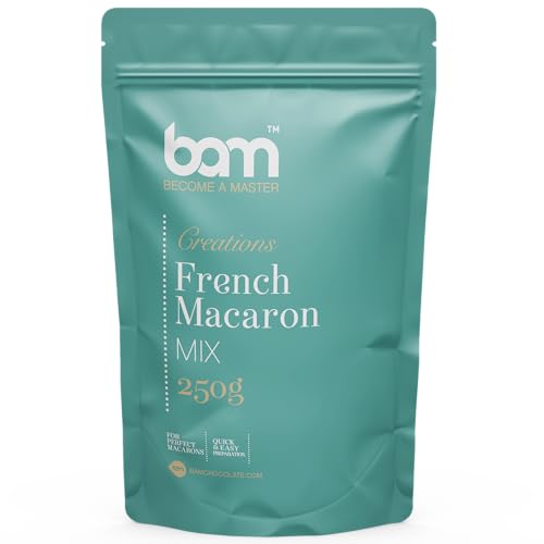 BAM Dessert-Mischungen, schnelle und einfache Zubereitung, Backen für Zuhause und Profi, reichhaltiger Geschmack (Französischer Macaron-Mix, 250 g) von BAM