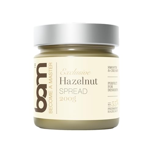 BAM Aufstriche, ohne Palmöl, Paste für Desserts, glatt und cremig, 200 Gramm (Haselnuss) BAM Aufstriche, ohne Palmöl, Paste für Desserts, glatt und cremig, 200 Gramm (Haselnuss) von BAM