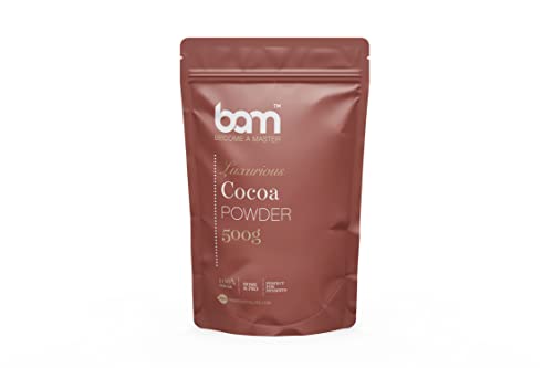 BAM Luxuriöses Kakaopulver, 100% Kakao, intensive Kakao Farbe, Brot und Desserts (Alkalisierter rot-brauner Kakao, 500 g) von BAM