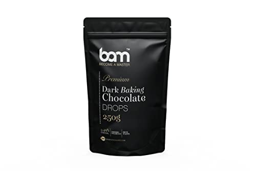 BAM Premium Dark Baking Chocolate Drops, Callets, Chips, thermostabil, Home and Pro Baking, 250 Gramm von BAM