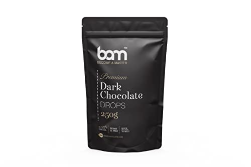 BAM Premium Dark Chocolate Drops, Callets, Chips zum Schmelzen, Backen für Zuhause und Profi (250 g) von BAM
