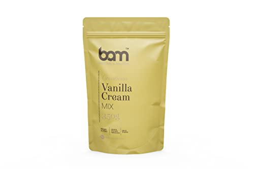 BAM Dessert-Mischungen, schnelle und einfache Zubereitung, Backen für Zuhause und Profi, reichhaltiger Geschmack (Vanillecreme Mix, 350 g) von BAM