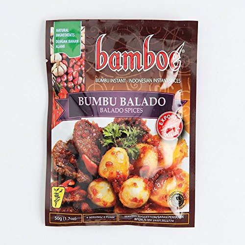 Bambus Bumbu Balado Gewürze, 50 Gramm / 1,7 Unzen (3 Stück) von Bamboe