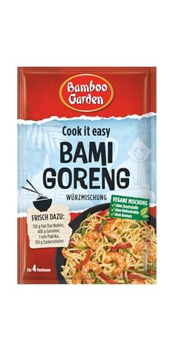 Bamboo Garden - Bami Goreng Würzmischung | Zum Würzen von asiatischen Nudelgerichten | Für 4 Portionen | Vegan, ohne Zusatzstoffe, ohne Hefeextrakte, ohne Aromen | 25 g im Beutel Bamboo Garden - Bami Goreng Würzmischung | Zum Würzen von asiatischen Nudelgerichten | Für 4 Portionen | Vegan, ohne Zusatzstoffe, ohne Hefeextrakte, ohne Aromen | 25 g im Beutel von Bamboo Garden