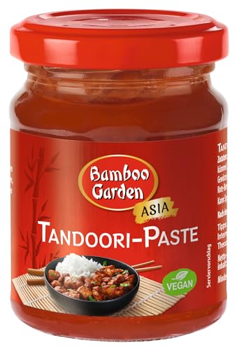 Bamboo Garden - Currypaste Tandoori | Mild-würziger Geschmack für Currygerichte und zum Marinieren von Fleisch | 1 x 125 g Bamboo Garden - Currypaste Tandoori | Mild-würziger Geschmack für Currygerichte und zum Marinieren von Fleisch | 1 x 125 g von Bamboo Garden