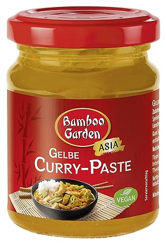 Bamboo Garden - Gelbe Currypaste , Aus natürlichen Zutaten , Optimal für thailändische Curry-Gerichte , 1 x 125 g von Bamboo Garden