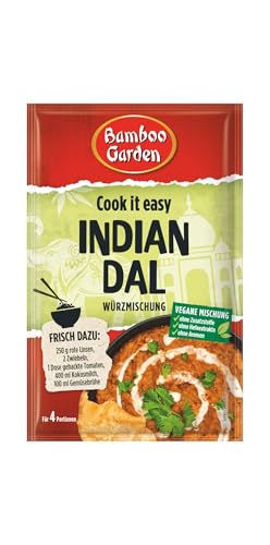 Bamboo Garden - Indian Dal Würzmischung | Zum Würzen von indischen Linsengerichten | Für 4 Portionen | Vegan, ohne Zusatzstoffe, ohne Hefeextrakte, ohne Aromen | 25 g im Beutel Bamboo Garden - Indian Dal Würzmischung | Zum Würzen von indischen Linsengerichten | Für 4 Portionen | Vegan, ohne Zusatzstoffe, ohne Hefeextrakte, ohne Aromen | 25 g im Beutel von Bamboo Garden