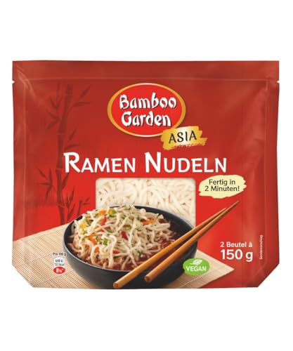 Bamboo Garden - Ramen Nudeln vorgekocht | Zubereitet in 2 Minuten | Vegan | 300 g im Beutel Bamboo Garden - Ramen Nudeln vorgekocht | Zubereitet in 2 Minuten | Vegan | 300 g im Beutel von Bamboo Garden