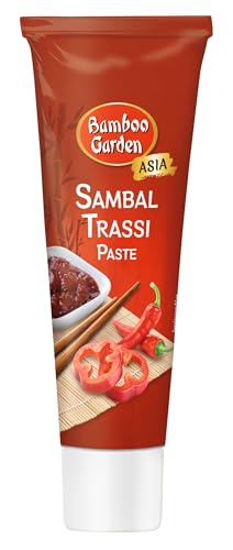 Bamboo Garden - Sambal Trassi Würzpaste | Feurige Schärfe mit Garnelengeschmack | Ideal zum Wiederverwenden | Vegan | 45 g in der Tube Bamboo Garden - Sambal Trassi Würzpaste | Feurige Schärfe mit Garnelengeschmack | Ideal zum Wiederverwenden | Vegan | 45 g in der Tube von Bamboo Garden