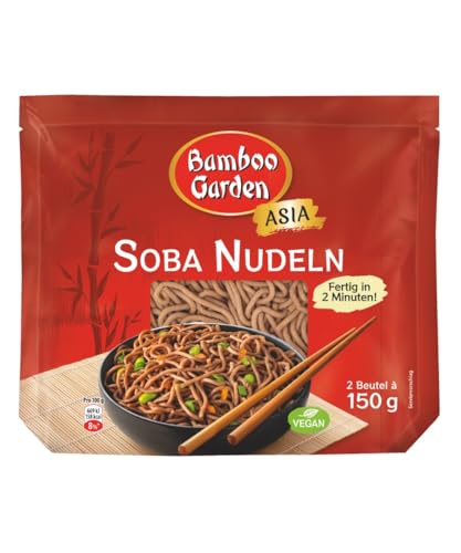 Bamboo Garden - Soba Nudeln vorgekocht | Zubereitet in 2 Minuten | Vegan | 300 g im Beutel Bamboo Garden - Soba Nudeln vorgekocht | Zubereitet in 2 Minuten | Vegan | 300 g im Beutel von Bamboo Garden