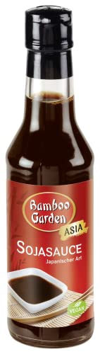 Bamboo Garden - Sojasauce japanischer Art , Zum Würzen von Fleisch, Geflügel, Reis und weiteren fernöstlichen Gerichten , 1 x 150 ml (Verpackungsdesign kann abweichen) von Bamboo Garden