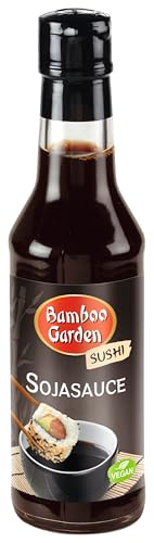 Bamboo Garden - Sushi Sojasauce , Perfekte Würzsauce zum Würzen von Sushi, Sashimi und Fischgerichten , 1 x 150 ml (Verpackungsdesign kann abweichen) Bamboo Garden - Sushi Sojasauce , Perfekte Würzsauce zum Würzen von Sushi, Sashimi und Fischgerichten , 1 x 150 ml (Verpackungsdesign kann abweichen) von Bamboo Garden