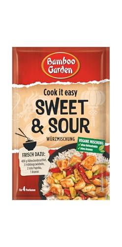 Bamboo Garden - Sweet & Sour Würzmischung | Zum Würzen von Hähnchen süß-sauer | Für 4 Portionen | Vegan, ohne Hefeextrakte, ohne Aromen | 30 g im Beutel Bamboo Garden - Sweet & Sour Würzmischung | Zum Würzen von Hähnchen süß-sauer | Für 4 Portionen | Vegan, ohne Hefeextrakte, ohne Aromen | 30 g im Beutel von Bamboo Garden