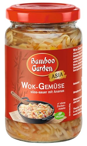 Bamboo Garden Wok-Gemüse, süß-sauer, 330 g, Abtropfgewicht 180 g (Verpackungsdesign kann abweichen) von Bamboo Garden