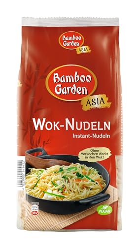 Bamboo Garden - Wok Nudeln | Instant Eier-Nudeln | Einrühren ohne Vorkochen | Für asiatische Wok Gerichte | 250 g im Beutel Bamboo Garden - Wok Nudeln | Instant Eier-Nudeln | Einrühren ohne Vorkochen | Für asiatische Wok Gerichte | 250 g im Beutel von Bamboo Garden