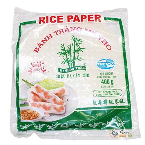 10x400g Banh Trang Reispapier Premium Bamboo Tree für Sommerrollen von Bamboo Tree