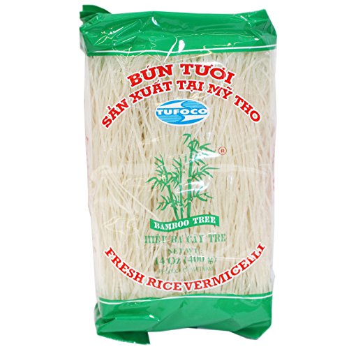 10x400g Tufoco Bamboo Tree Reisnudeln Bun Tuoi Vietnam (grün) von Bamboo Tree