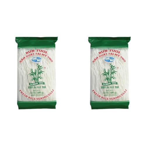 BAMBOO TREE - Frische Reis Vermicelli - (1 X 400 GR) (Packung mit 2) von Bamboo Tree
