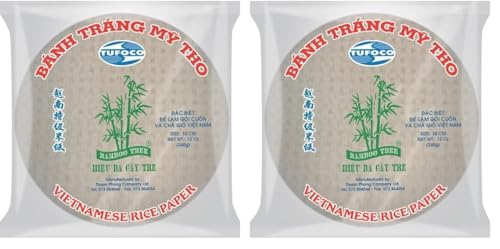 BAMBOO TREE - Reispapier 16Cm. (Sommerrollen) - 1 X 340 GR (Packung mit 2) von Bamboo Tree