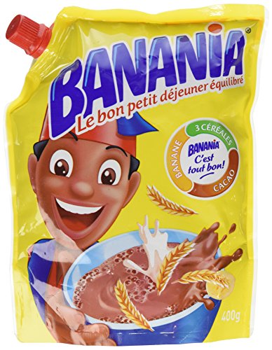 Banania Doypack 400 Gr - Französische Schokoladenpulver mit Cerealien ,Banane und Hönig von Banania