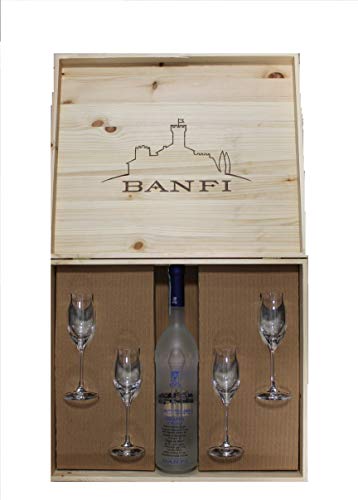 Cassetta 1 Grappa Di Brunello Banfi Cl 70 + 4 Bicchieri von Banfi