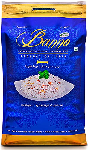 Banno Extra Langkörniger Duftender Basmati Reis… (10 KG) von Banno