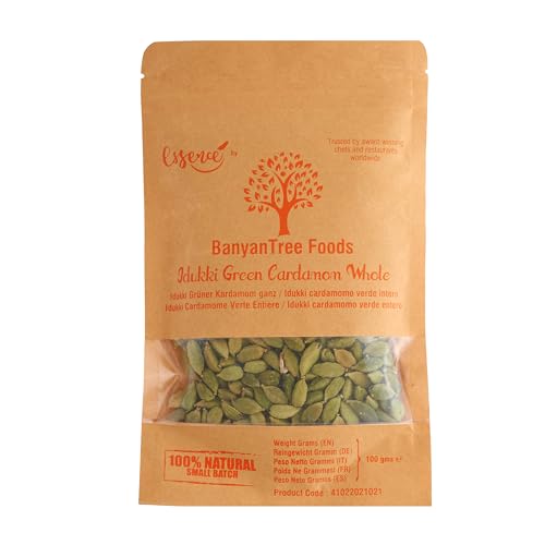 BanyanTree Foods Grüner Kardamom ganz | Kardamomkapseln | Green Cardamom Whole, 100g BanyanTree Foods Grüner Kardamom ganz | Kardamomkapseln | Green Cardamom Whole, 100g von BanyanTree Foods