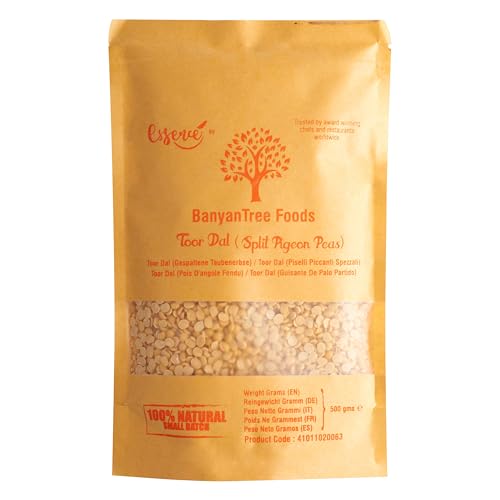 BanyanTree Foods Toor Dal | Toor Linsen 500g ~ All Natural | Indian Origin von BanyanTree Foods
